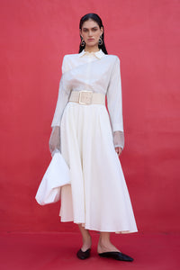 Flared Pleated Skirt